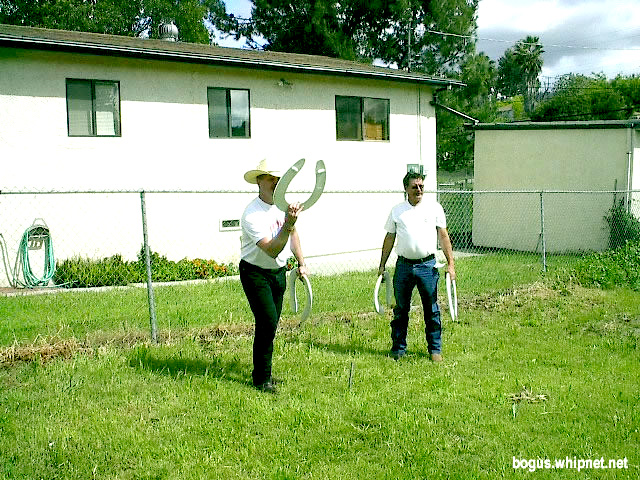 redneck horse shoes, toilet seat ringers
