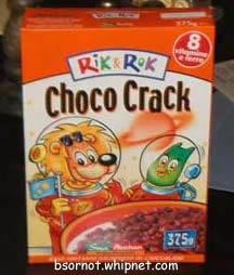 choco crack, rik rok cereal