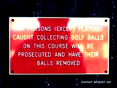 Golg balls removed, ball collectors, balls removed