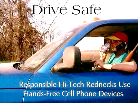 redneck electronics, redneck hands free cell phone