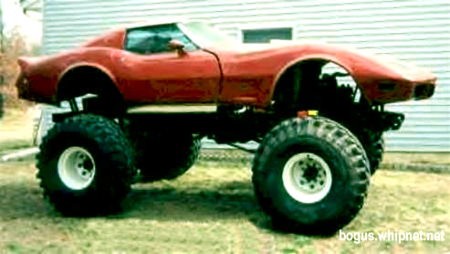 redneck corvette, redneck vette, four wheel drive corvette