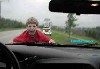 [stuck on the hood]
