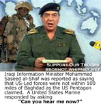 information minister, soldiers in Iraq, Mohammed Saeed al-Sahaf