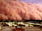desert sand storm, iraq base