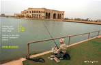 iraq, saddams palace, iran, palace, fishing, mre