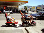 florida biker, orange angels, blue hair, florida retirees