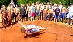belly flop, swimming hole, cement pond, swamp, clay, belly flop, swimming