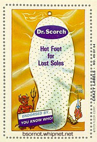 dr scorch, dr scholls, shoe liner, soles, odor eaters, crazy labels, shoe liner, shoe pads, redneck foot odor