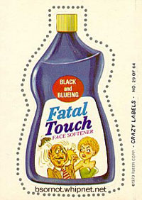 redneck fabric softner, fatal touch, fatal attraction, crazy labels, fabric softener