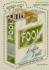 fool, cool, koffin nails, coffin nails, cancer sticks, crazy labels