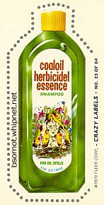 coaloil herbicidel essence, clairol herbal essence, redneck shampoo, crazy labels
