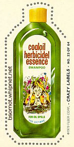 coaloil herbicidel essence, clairol herbal essence, redneck shampoo, crazy labels