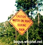 caution, flood zone, high water crossing