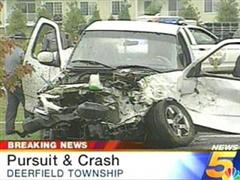 police chase wreckage