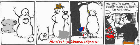 calvin and hobbs, snow pranks