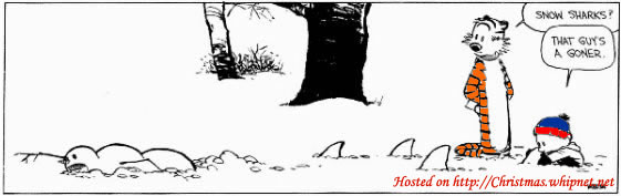 calvin and hobbs, snowshark