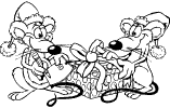 Mice wrapping Christmas Gift