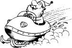 Santa's souped up sleigh snowmobile