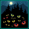 nghteyes, eyes in the dark, evil eyes, clipart