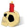 candle skull, skull candle, clipart