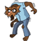 funny werewolf, clipart