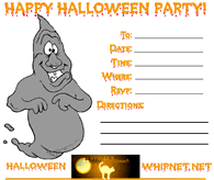 halloween party invitation, ghostly invitation