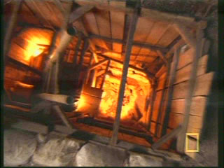Looking down the shaft where Flo was discovered