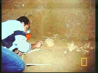 One of the few images of the original excavation of the Hobbit