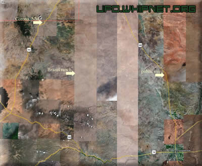 Roswell Crash Site Map