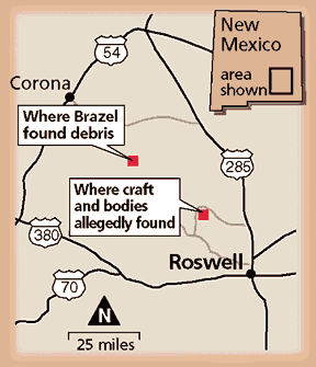 Roswell Map - 1947