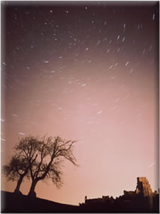 UFO lights in the sky
